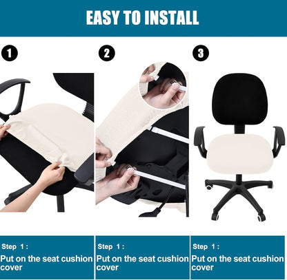 Smiry Office Computer Chair Armrest Covers, 2PCs Anti-dust Arm Rest Pad | Removable Washable Desk Chair Arm Pad Covers, Grey