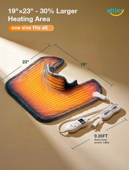 ALLJOY Graphene-Infused Heating Pad for Neck and Shoulders and Back