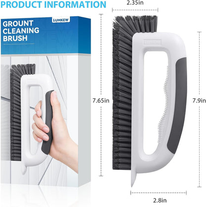 Lumkew Grout Cleaning Brush, V Shape Stiff Grout Cleaner Brush for Floors Tile Grout Scrubber Bathroom Shower Corner, 1 Pcs