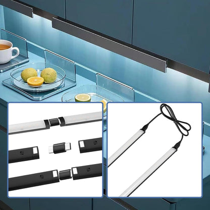 THLIFURE LED Cabinet Lights Bar with Motion Sensor, Dimmable Brightness and Color, IR Remote, Ultra Thin Strips Lighting Magnetic Mounting for Kitchen,Bookshelf,Closet 3Pack