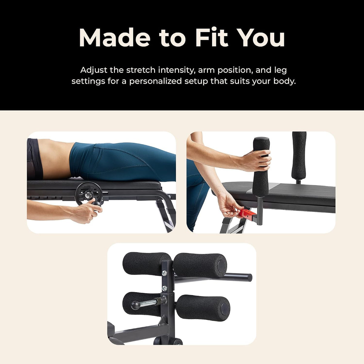 Sunny Health & Fitness Decompression Stretch Table for Back Pain Relief
