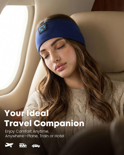 Sleep Headphones Bluetooth 5.4 Headband, Wireless Sleep Headphones with Ultra-Thin HD Stereo Speakers for Side Sleepers, Sweatproof Sports Headband for Workout Yoga Running Cool Gadget Unique Gifts