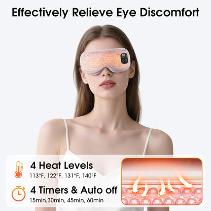 Heated Eye Mask, Cordless Rechargeable Eye Compress