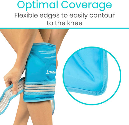 Arctic Flex Vive Knee Ice Pack Wrap with Straps for Cold Compression