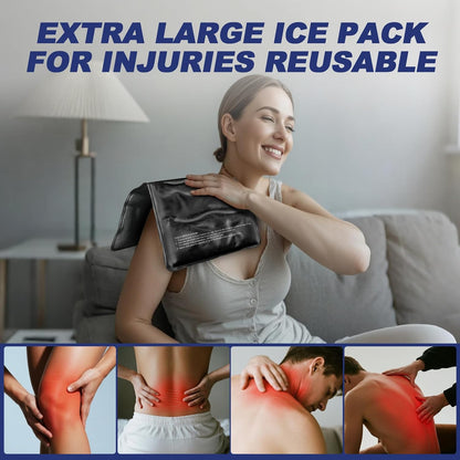 RelaxCoo Large Flexible Ice Pack for Injuries Reusable Gel, 11x14.5 Inches, Cold Compress for Hip, Shoulder, Knee, Back Pain, Swelling, Bruises, Surgery