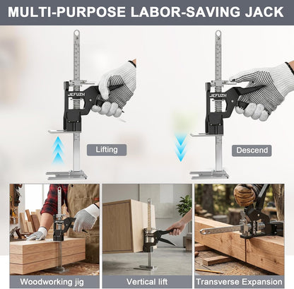 Labor Saving Arm Jack 2 Pack, Load-Bearing 440 lb Multi-Function Height Adjustment Lifting Device, Hand Furniture Lifter Tool, Furniture Jack for Lifting Door Furniture, Wall Tile Positioning