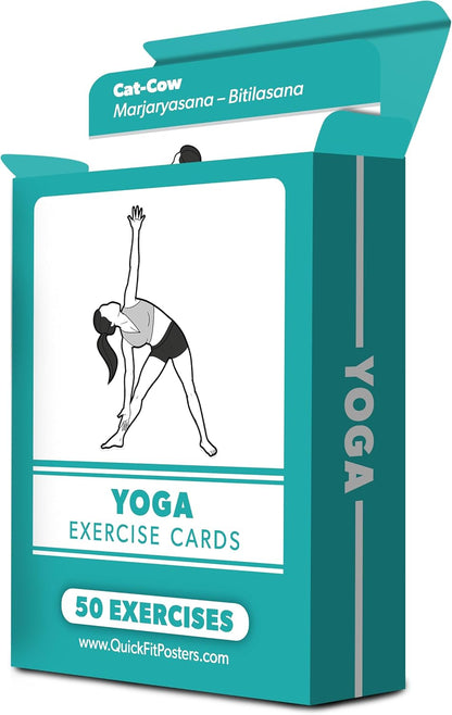 Palace Learning Yoga Pose Exercise Cards - Yoga Positions and Workout Fitness Cards with Over 50 Poses - 2.5" x 3.5"
