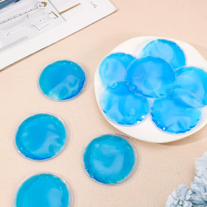 Reusable Ice Packs for Injuries, 10 Pack Round Ice Packs for Face, Gel Ice Pads Small Hot Cold Compress Ice Bag for Eyes After Surgery, Face, Wisdom Teeth, Breast Surgery, Blue