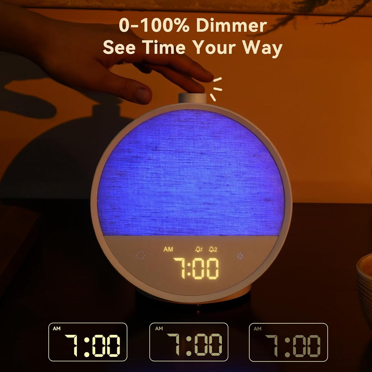 Vivilumens Sunrise Alarm Clock for Bedroom, White Noise Sound Machine