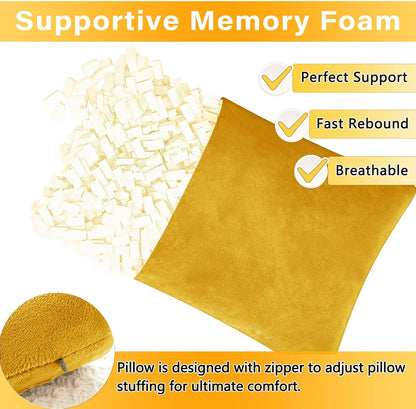 1 MIDDLE ONE 2 Pack Small Pillow, Memory Foam Mini Pillow 11 X 7 Inches for Travel, Sleeping, Nap and Neck, Knee, Lumbar Support, Tiny Cushion for Pet, Dogs (Grey)