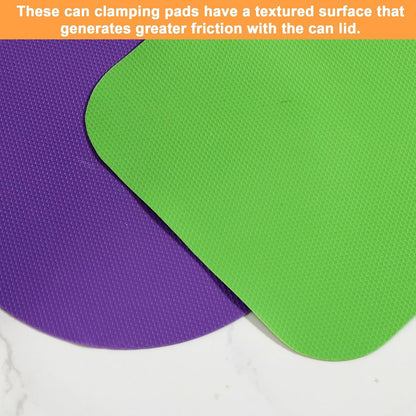 LUTER 4pcs Jar Opener Gripper Pad for Seniors with Weak Hands, Rubber | Multi-function Silicone Bottle Opener Lid Cap Rubber Gripper Pads Kitchen Coasters Gadgets, Light Blue, Green