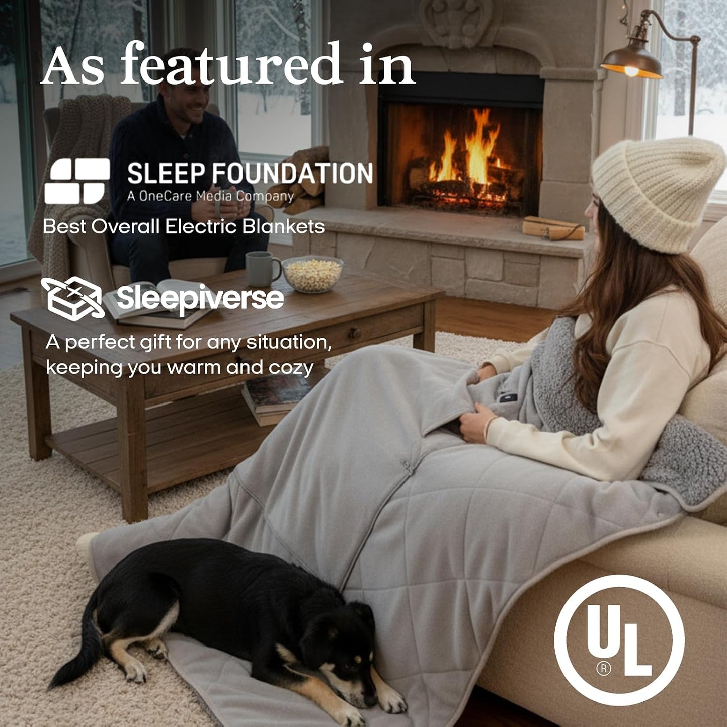 ZonLi Heated Blanket, Portable Battery Operated Blanket, 10000mAh Large 50"x60" Cordless Rechargeable Electric Throw for Adults, Camping, Car Travel & Home Use