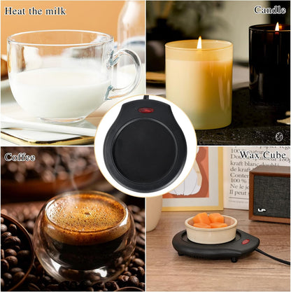 ASAWASA Candle Warmer for Large Jar, Coffee Mug Warmers | Safely Releases Scents Without a Flame, Melt Candle Quickly, Enjoy Your Warm Coffee Tea. Gifts for Festival Birthday Women