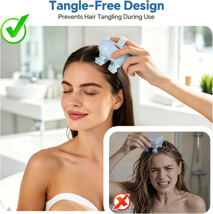 Scalp Massager, Head Massager Scalp with Tangle-Resistant Design