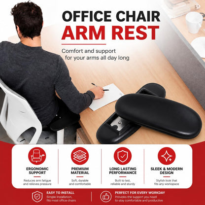 Ketofa Office Chair Arm Rest Replacement Fits All Styles of Arms with 4" Mounting Hole Patterns Screws Set Desk Armrest Cover(2Pack)