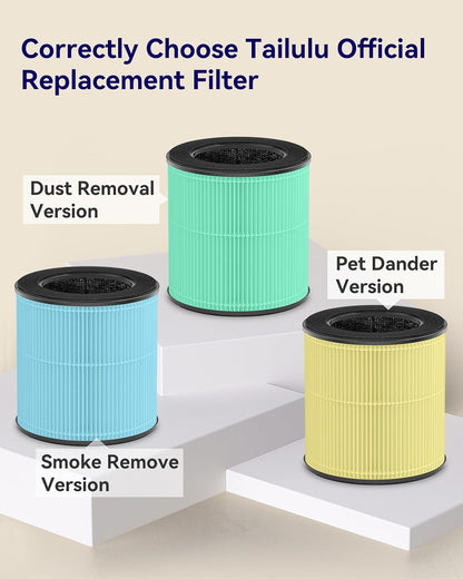 Tailulu Air Purifiers for Home 1200 Ft², H13 True HEPA Air Purifier Bedroom | Sleep Mode, Speed Control, Timer, Quiet Air Cleaner For Odor Dust Smoke Pollen