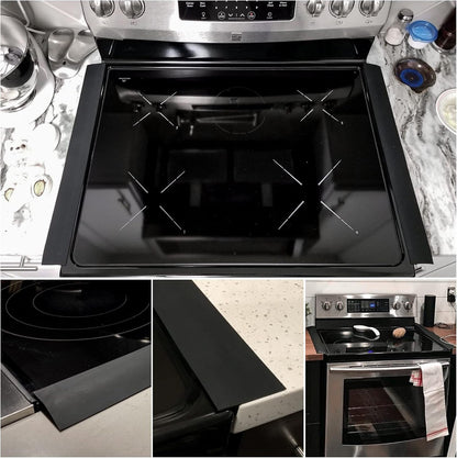 CARGEN 21 Inch Silicone Stove Counter Gap Cover Filler 2PK Black | Flexible kitchen silicone, easily cut to trim for shorter gaps, perfectly seals stove counter spaces, easy to clean