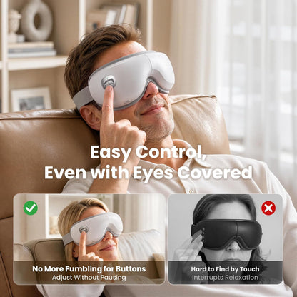 BOB AND BRAD Eye Massager with Heat and Cooling, FSA-HSA Eligible, Heated Eye Massager Mask for Dry Eyes, Migraines, Headaches Relief, Reduce Strain, Improve Sleeping, Birthday Gift for Women Men