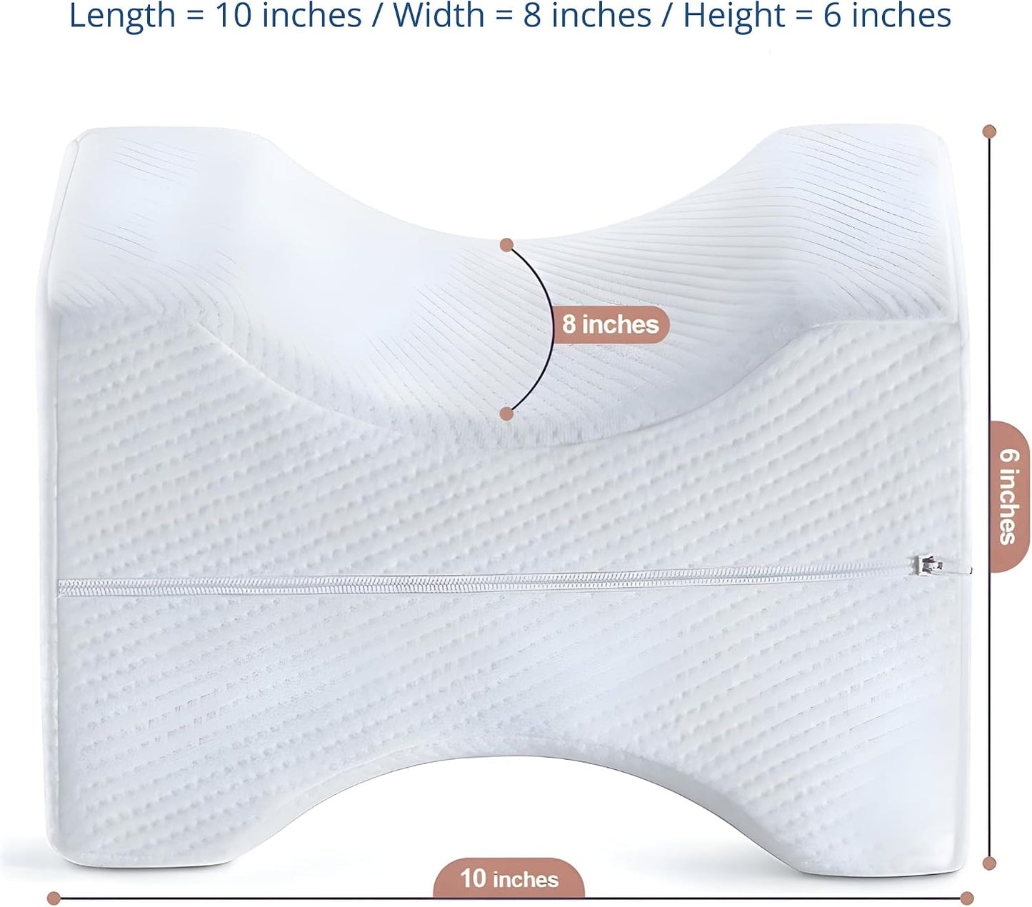Home & Travel Gear Knee Pillow for Side Sleepers — Memory Foam Leg Pillow with Adjustable Strap | Hip & Lower Back Comfort | Ergonomic Support for Comfortable Positioning | Removable Washable Cover