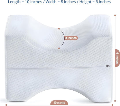 Home & Travel Gear Knee Pillow for Side Sleepers — Memory Foam Leg Pillow with Adjustable Strap | Hip & Lower Back Comfort | Ergonomic Support for Comfortable Positioning | Removable Washable Cover