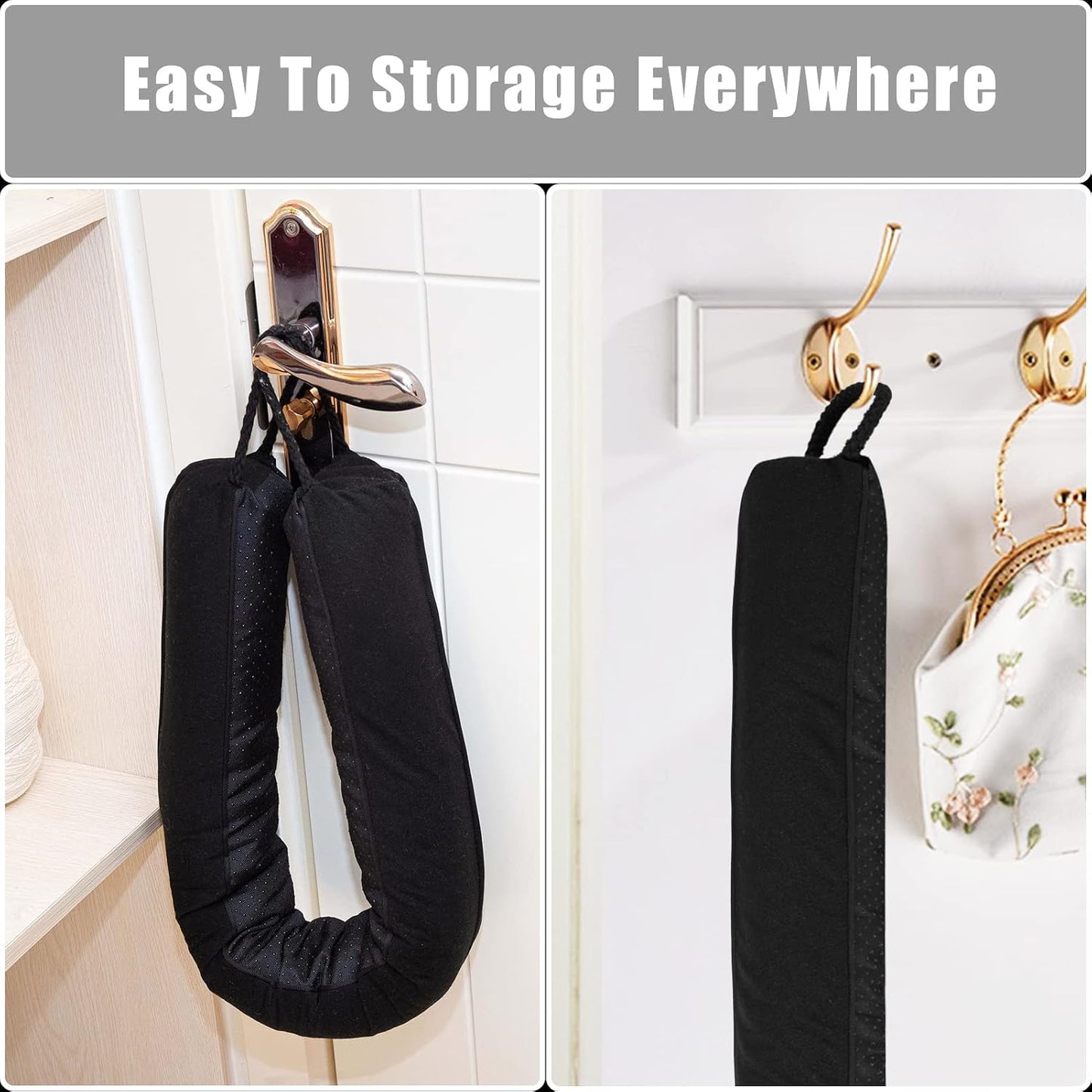 Under Door Draft Stopper Decorative Wind Stopper 36 inch for Door & Window, Weighted Animal Air Draft Stopper for Bottom of Door with Hanging Loops - Brown Dog
