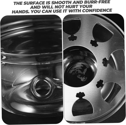 Healifty Glass Teapot Warmer Base Insulation Round Heating Base for Tea Kettle for Tea Ceremony and Household Use