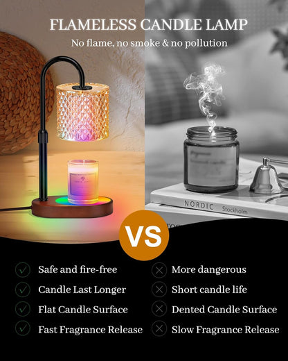 Candle Warmer Lamp with Timer Dimmer Adjustable Height for New Home Decor, Birthday Gifts for Women,Candle Warmer for Women Mom Christmas Mother's Day Gfit