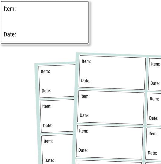 200 Pieces, 2" x 1", Removable Food Labels for Freezer Storage