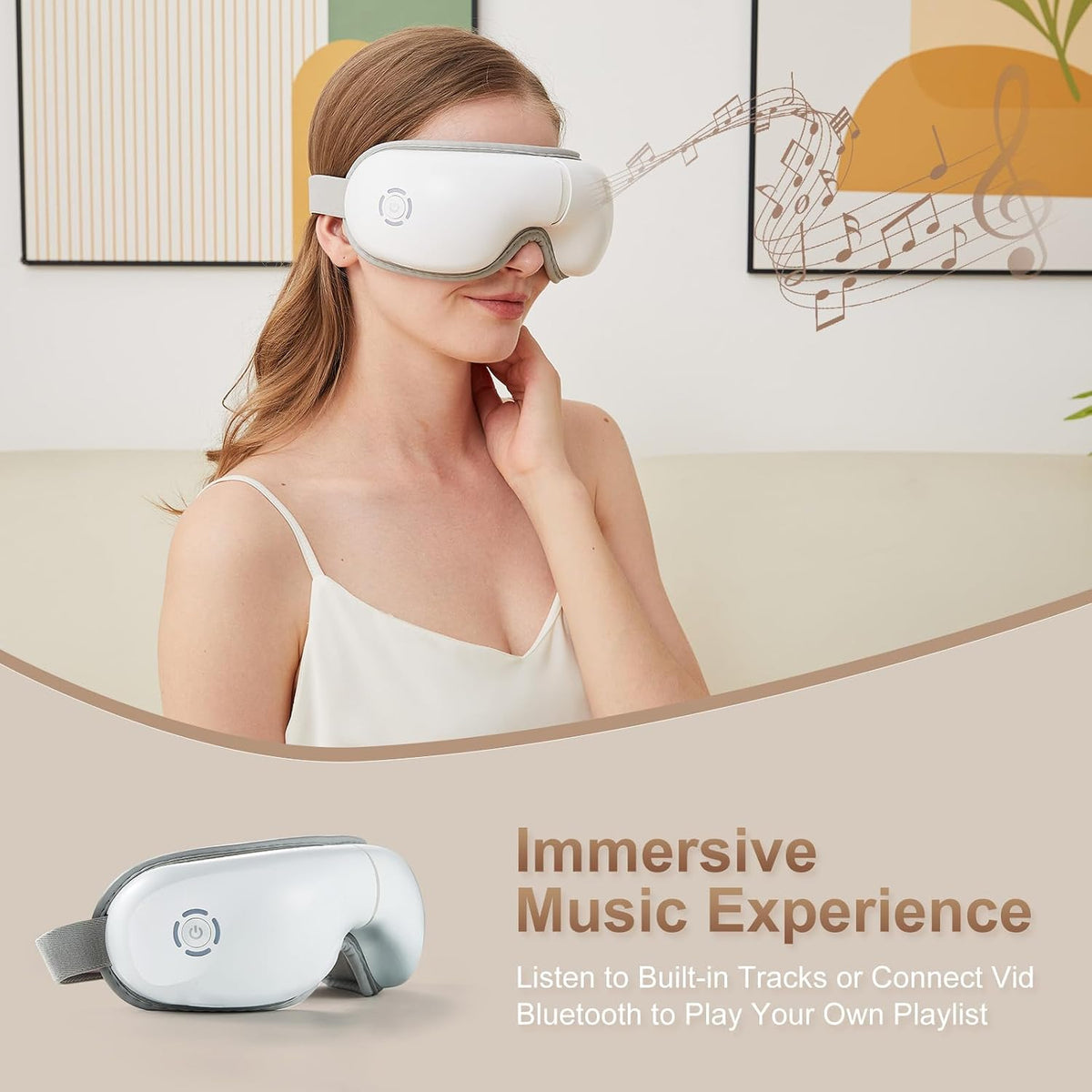 LAOBEN Eye Massager with Heat for Migraine Relief, Dry Eye and Better Sleep