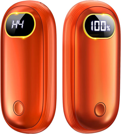 Hand Warmers Rechargeable - Electric Hand Warmers 2 Pack with Dual-Sided Heating for 15Hrs Warmth, LED Display & Flashlight, Hunting Essentials, Gifts for Christmas Man Women Raynauds Golf