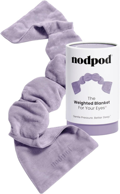 Nodpod Mineralized Silk Gentle Pressure Sleep Mask - Strap-Free, Light-Blocking Design for Sleep, Travel & Relaxation - Weighted Eye Pillow, Machine Washable (Willow)