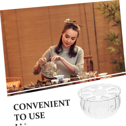 Mobestech Glass Teapot Warmer - Candle Base for Teapots for Tea and Elegant Glass Construction Easy to Clean for Kitchen Use