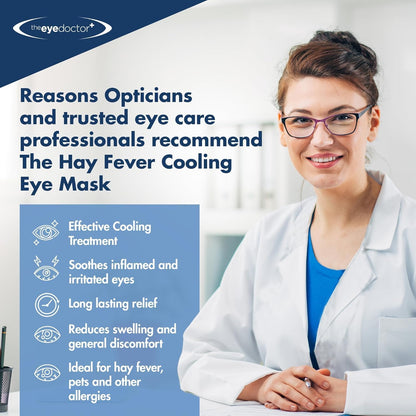 The Eye Doctor Hot Compress for Eye - Helps Dry Eye & Blepharitis - Reusable Eye Mask - Heated Eye Mask for Dry Eyes - Warm Compress for Dry Eyes - Heated Eye Mask for Stye