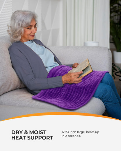 CooCoCo FSA Eligible HSA Hip Heating Pad for Hip and Sciatica Pain Relief | Heated hip brace, 6 heat levels, 4 timers, adjustable wearable fit, soft plush lining for hip, thigh, buttock and lower back