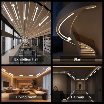 Motion Sensor LED Strip Lights - Chasing Effect Auto ON/Off for Stairs, Bedroom, Under Cabinet - 16.4ft White, Intelligent Motion Sensor Stair Lights