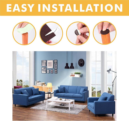 Felt Furniture Pads Self-Adhesive for Hardwood Floors, 8pcs 8" x 6" x 1/5" Cuttable Furniture Pads Square Furniture Movers, Floor Protector Cut into Any Shape, Beige