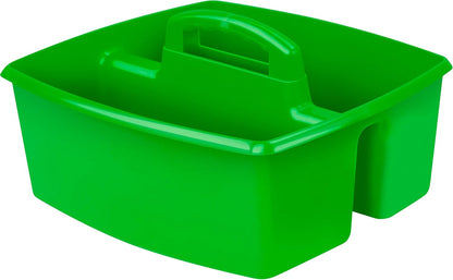 Storex 2-Compartment Large Cleaning Caddy – Multipurpose Supply Organizer with Handle - Black, 1-Pack (00973A06C)