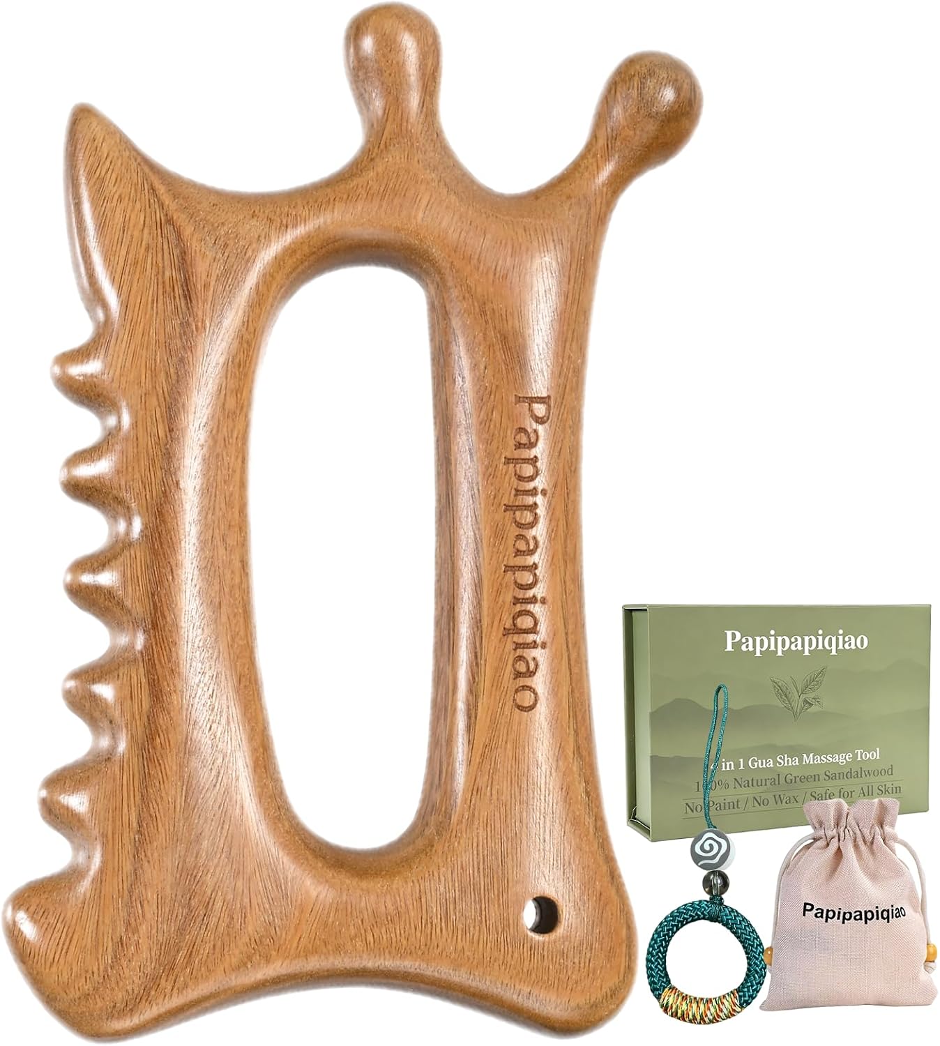 Wood Therapy Massage Tools – Wooden Manual Guasha Tool, Handheld Body & Scalp Massager, Trigger Point Scraper, Reflexology & Lymphatic Drainage Inspired Wooden Massage Tool for Face, Neck, Back & Legs