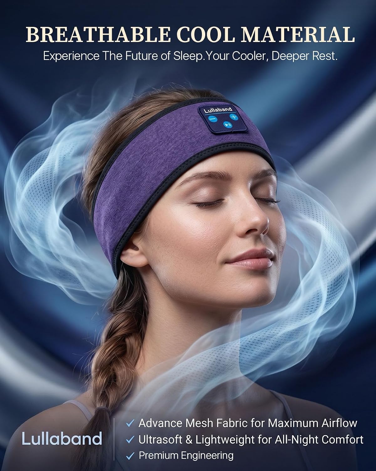 Lullaband Headband Headphones for Sleeping Bluetooth 5.4 Sleep Headphones