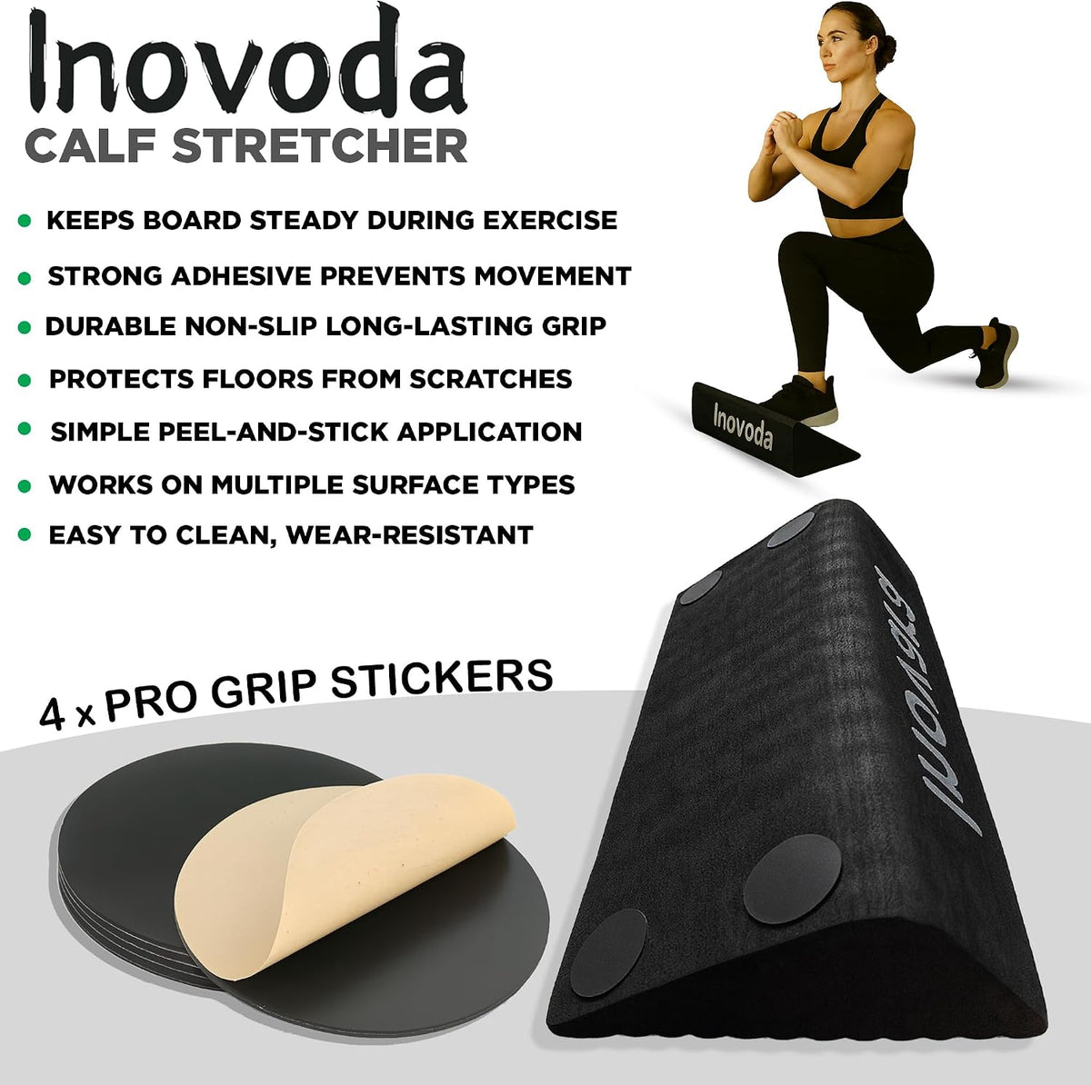 Calf Stretch Board I Slant Board For Calf Stretching & Calf Raise Block for Relief of Plantar Fasciitis, Achilles Tendonitis & Calf Tightness | Calf Stretcher with 5 Resistance Bands & Carry Bag I Ankle Balance Board & Ankle Exerciser Strengthener
