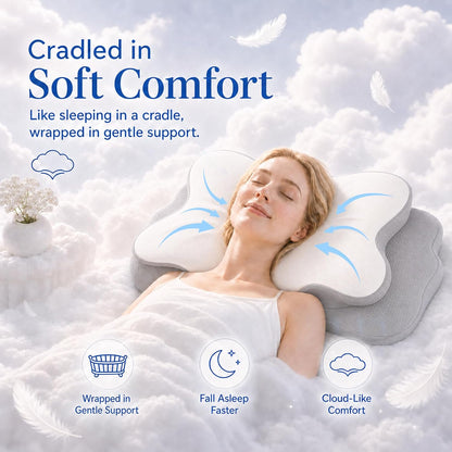 Cervical Neck Pillow for Pain Relief,Memory Foam Ergonomic Pillow