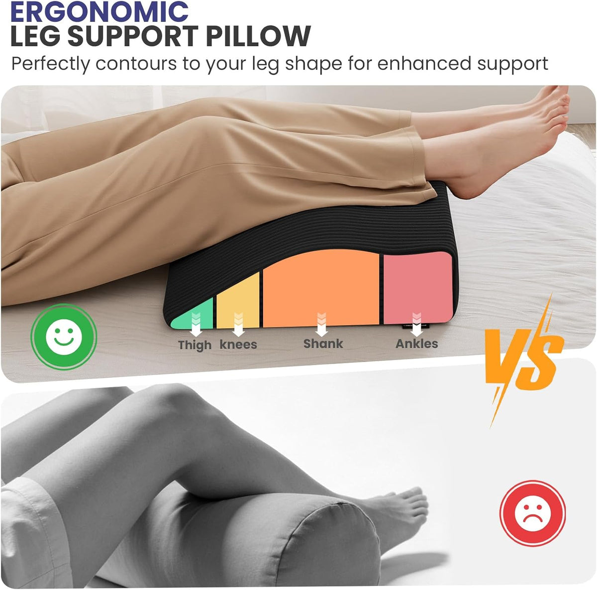 idee-home Recliner Leg Rest Cushion, Recliner Footrest Extender Pillow