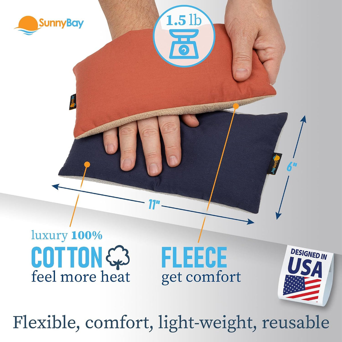 SunnyBay Heating Pad, Neck and Shoulder Wrap, 6x11 inch, Pink