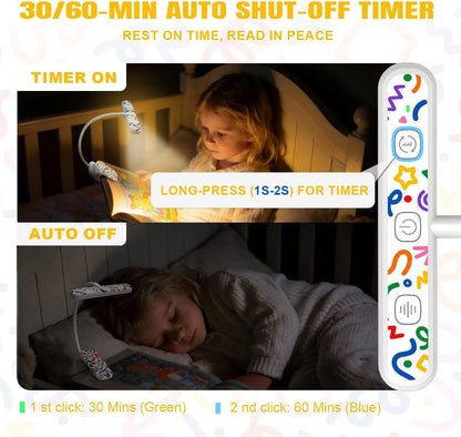 Rechargeable Kids Book Light, Cute Bookmark Reading Light for Kids, Dimmable Portable LED Book Light for Reading in Bed, Eye-Caring Bedtime Reading Lamp for Children & Travel, Brown