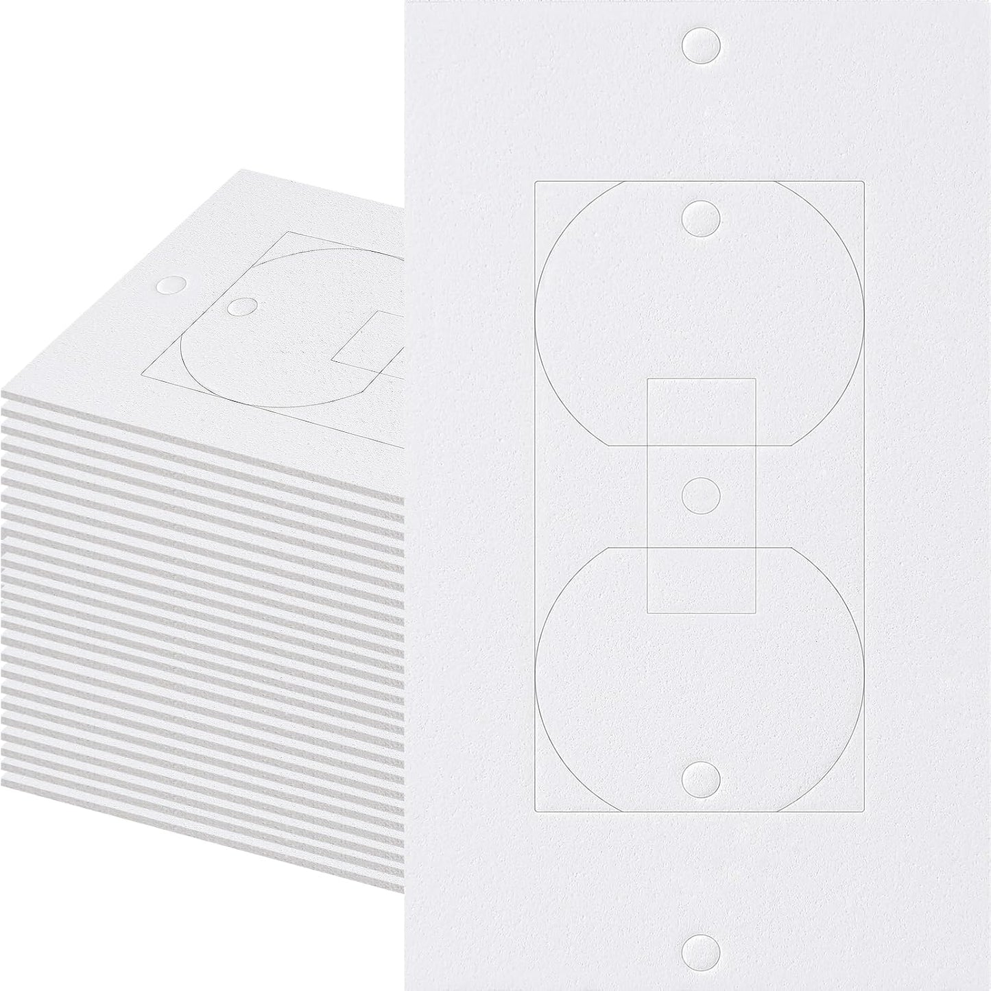 Outlet Insulators Draft Sealers, 30 Pack Electrical Outlet Insulation Pads, EVA Foam Gasket for Wall, Light, Switch Socket Cover Compatible with Duplex Toggle Rocker Wall Plate Openings