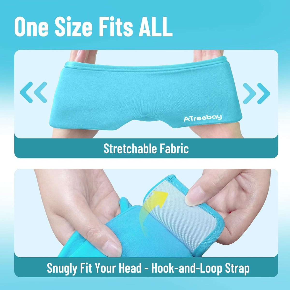 Cooling Eye Mask, Cold Eye Mask for Puffiness, Reusable Ice Eye Masks for Dark Circles And Puffy Eyes, Relieve Your Migraines and Headaches with Gel Eye Masks Therapy, Long-Lasting Comfort, Light Blue