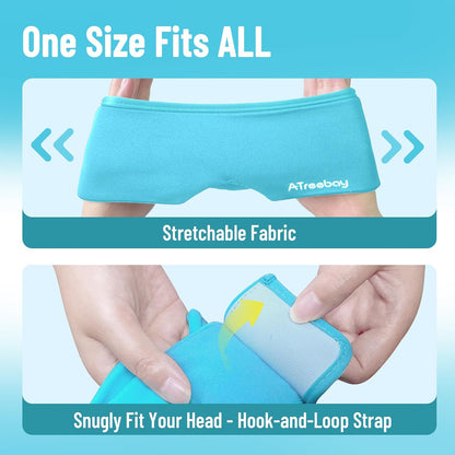 Cooling Eye Mask, Cold Eye Mask for Puffiness, Reusable Ice Eye Masks for Dark Circles And Puffy Eyes, Relieve Your Migraines and Headaches with Gel Eye Masks Therapy, Long-Lasting Comfort, Light Blue