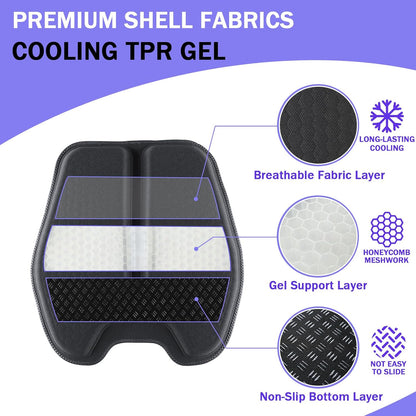 Soft Thin Gel Seat Cushion with 1 Inch Gel - Sciatica Relief
