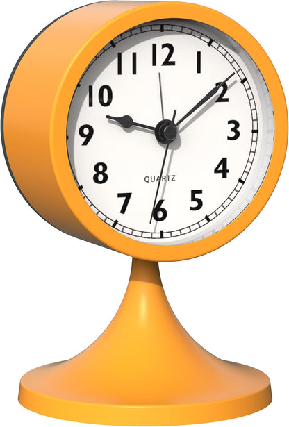 AYRELY® 3" Analog Alarm Clock, Retro Small Clock, Desk Clock for Bathroom