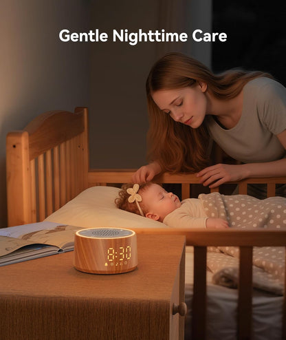 Dreamegg White Noise Machine - Sound Machine for Adult Baby Kid, Noise Machine for Sleeping with 24 Calming Sound, Ambient Nightlight, Continuous or Timer, Loud Sleep Machine for Home Nursery Office